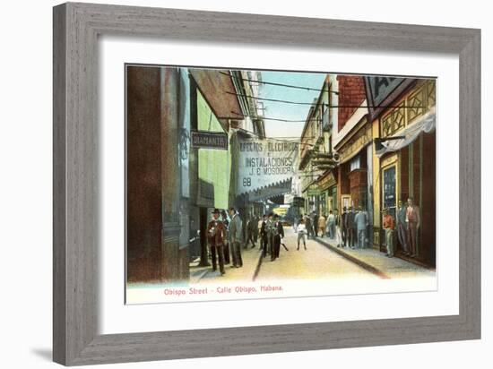 Obispo Street, Havana, Cuba-null-Framed Art Print