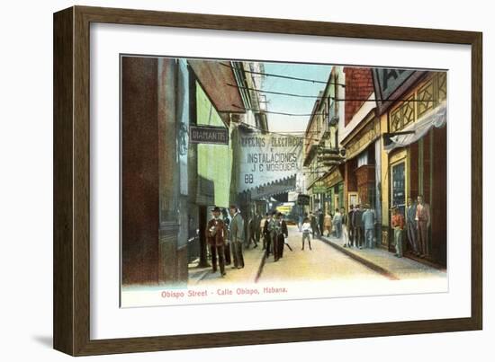 Obispo Street, Havana, Cuba-null-Framed Art Print