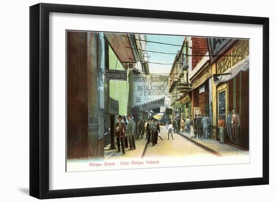 Obispo Street, Havana, Cuba-null-Framed Art Print