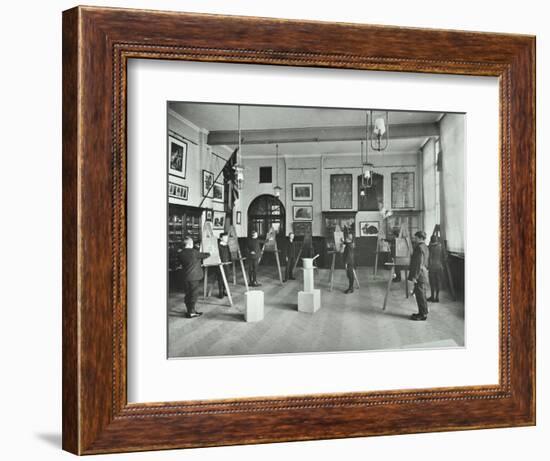 Object Drawing Art Class, Alma Boys School, Bermondsey, London, 1908-null-Framed Photographic Print