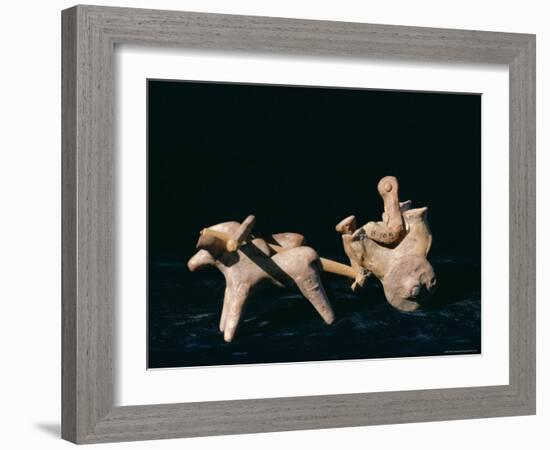 Object from Mohenjodaro, Indus Valley Civilisation, Karachi Museum, Karachi, Pakistan-Robert Harding-Framed Photographic Print