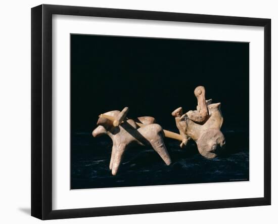 Object from Mohenjodaro, Indus Valley Civilisation, Karachi Museum, Karachi, Pakistan-Robert Harding-Framed Photographic Print