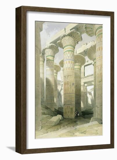 Oblique View of the Hall of Columns, Karnak-David Roberts-Framed Giclee Print