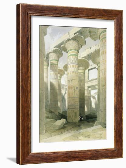 Oblique View of the Hall of Columns, Karnak-David Roberts-Framed Giclee Print