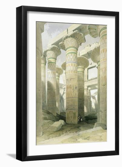 Oblique View of the Hall of Columns, Karnak-David Roberts-Framed Giclee Print