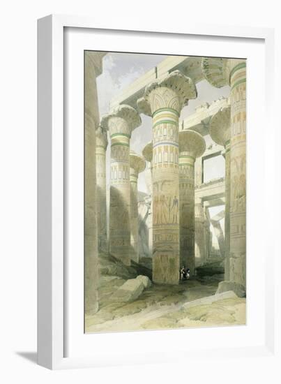 Oblique View of the Hall of Columns, Karnak-David Roberts-Framed Giclee Print