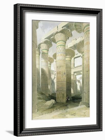 Oblique View of the Hall of Columns, Karnak-David Roberts-Framed Giclee Print