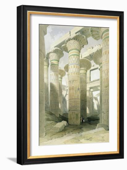 Oblique View of the Hall of Columns, Karnak-David Roberts-Framed Giclee Print