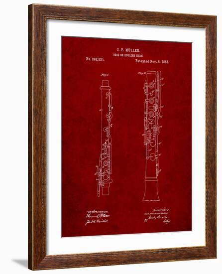 Oboe Patent-Cole Borders-Framed Art Print