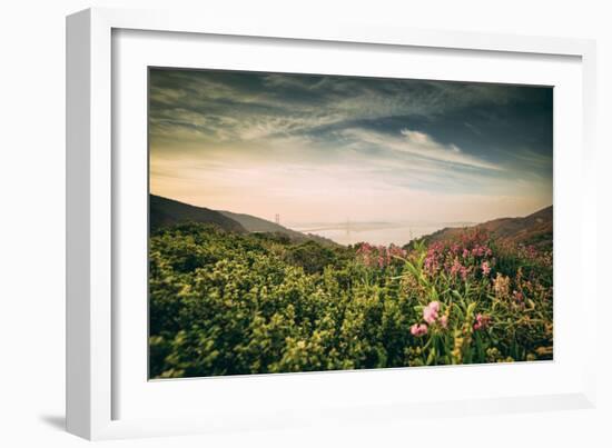 Obscurity - Smokey Sunrise at Golden Gate Bridge, San Francisco-Vincent James-Framed Photographic Print