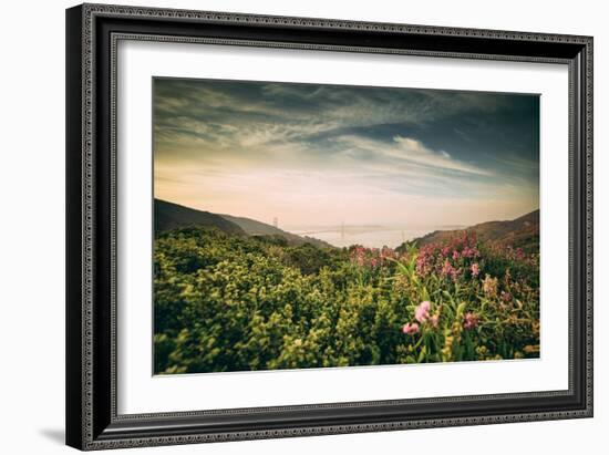 Obscurity - Smokey Sunrise at Golden Gate Bridge, San Francisco-Vincent James-Framed Photographic Print