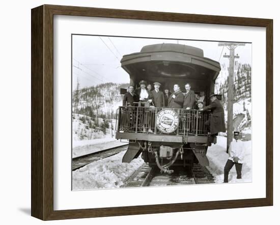 Observation Platform, Drexel, MT, 1922-Asahel Curtis-Framed Giclee Print