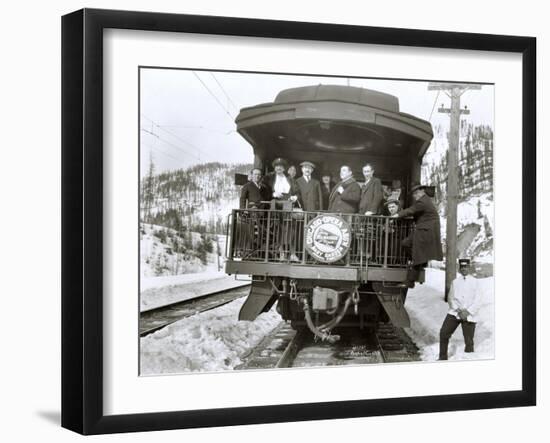 Observation Platform, Drexel, MT, 1922-Asahel Curtis-Framed Giclee Print