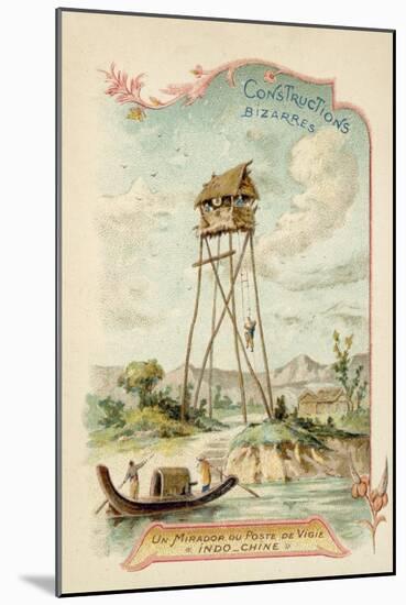 Observation Tower, Indochina-null-Mounted Giclee Print