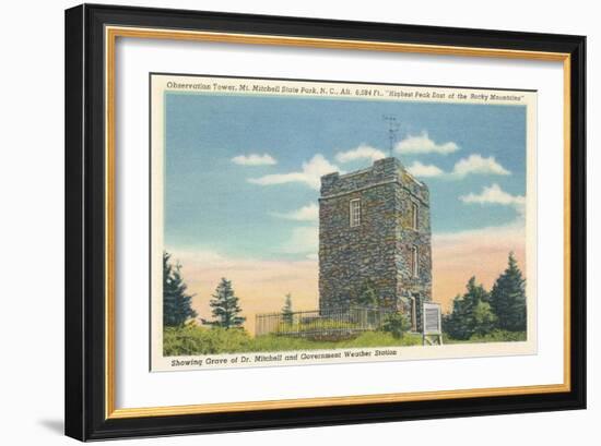 Observation Tower, Mt. Mitchell-null-Framed Art Print