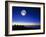 Observatories At Mauna Kea, Hawaii, with Full Moon-David Nunuk-Framed Photographic Print