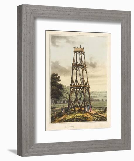 Observatory, from ‘An Historical Account of the Battle of Waterloo’, 1817 (Coloured Aquatint)-James Rouse-Framed Giclee Print