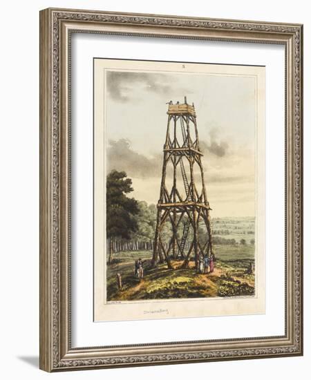 Observatory, from ‘An Historical Account of the Battle of Waterloo’, 1817 (Coloured Aquatint)-James Rouse-Framed Giclee Print
