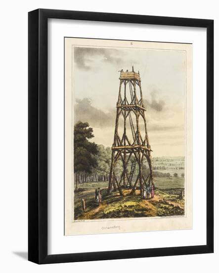 Observatory, from ‘An Historical Account of the Battle of Waterloo’, 1817 (Coloured Aquatint)-James Rouse-Framed Giclee Print