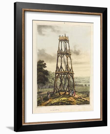 Observatory, from ‘An Historical Account of the Battle of Waterloo’, 1817 (Coloured Aquatint)-James Rouse-Framed Giclee Print