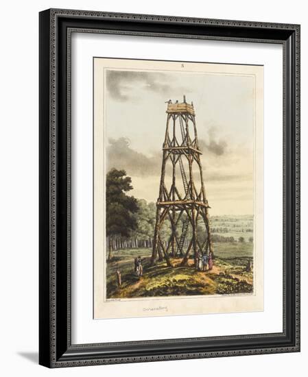 Observatory, from ‘An Historical Account of the Battle of Waterloo’, 1817 (Coloured Aquatint)-James Rouse-Framed Giclee Print