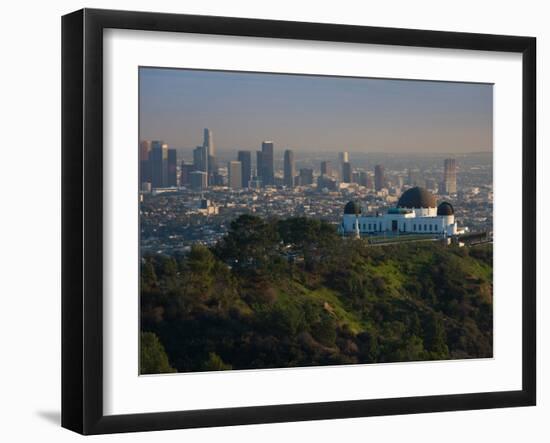 Observatory on a Hill Near Downtown, Griffith Park Observatory, Los Angeles, California, USA-null-Framed Photographic Print