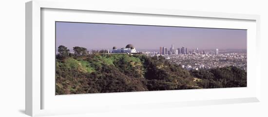 Observatory on a Hill with Cityscape in the Background, Griffith Park Observatory, Los Angeles, ...-null-Framed Photographic Print