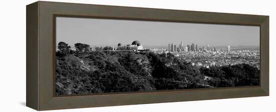 Observatory on a Hill with Cityscape in the Background, Griffith Park Observatory, Los Angeles-null-Framed Premier Image Canvas