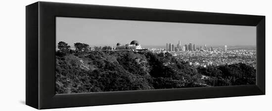 Observatory on a Hill with Cityscape in the Background, Griffith Park Observatory, Los Angeles-null-Framed Premier Image Canvas