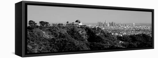 Observatory on a Hill with Cityscape in the Background, Griffith Park Observatory, Los Angeles-null-Framed Premier Image Canvas