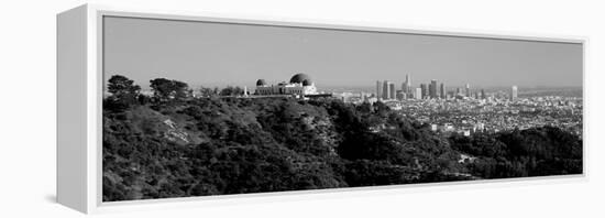 Observatory on a Hill with Cityscape in the Background, Griffith Park Observatory, Los Angeles-null-Framed Premier Image Canvas