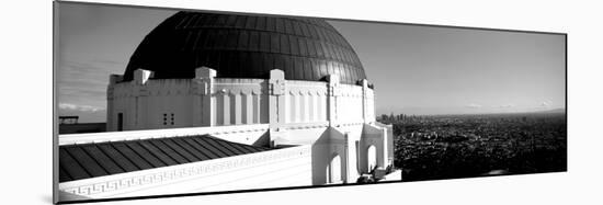 Observatory with Cityscape in the Background, Griffith Park Observatory, Los Angeles-null-Mounted Photographic Print