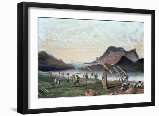 Observing a Total Solar Eclipse, 1851-null-Framed Giclee Print