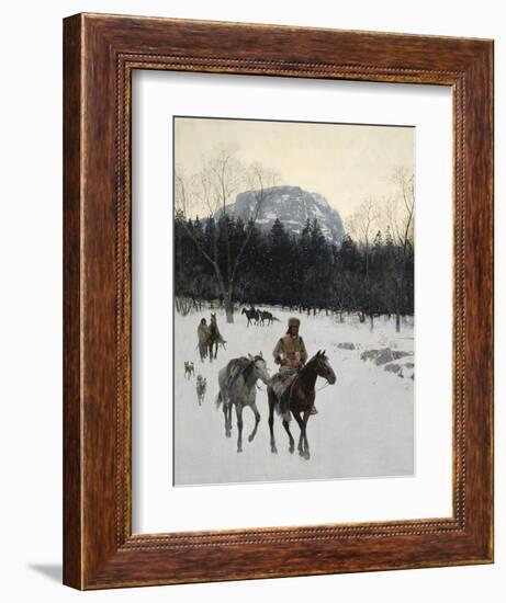 Obsidian Mountain in Yellowstone, 1895-Henry F. Farny-Framed Giclee Print