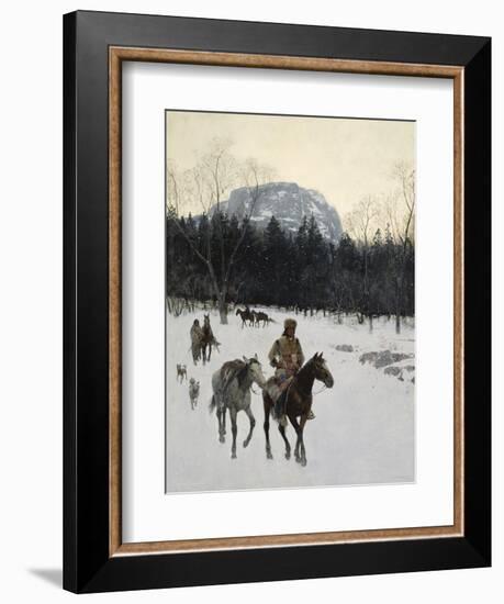 Obsidian Mountain in Yellowstone, 1895-Henry F. Farny-Framed Giclee Print