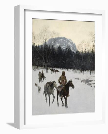 Obsidian Mountain in Yellowstone, 1895-Henry F. Farny-Framed Giclee Print