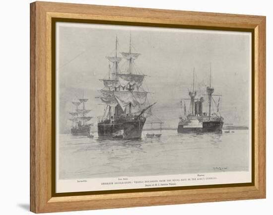 Obsolete Battle-Ships, Vessels Discarded from the Royal Navy by the King's Command-Henry Charles Seppings Wright-Framed Premier Image Canvas