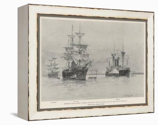 Obsolete Battle-Ships, Vessels Discarded from the Royal Navy by the King's Command-Henry Charles Seppings Wright-Framed Premier Image Canvas
