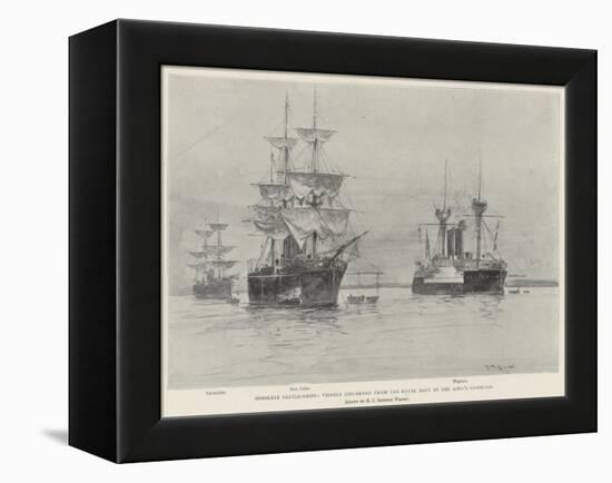 Obsolete Battle-Ships, Vessels Discarded from the Royal Navy by the King's Command-Henry Charles Seppings Wright-Framed Premier Image Canvas