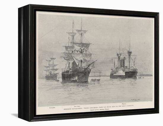 Obsolete Battle-Ships, Vessels Discarded from the Royal Navy by the King's Command-Henry Charles Seppings Wright-Framed Premier Image Canvas