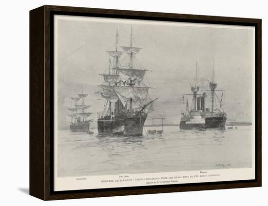 Obsolete Battle-Ships, Vessels Discarded from the Royal Navy by the King's Command-Henry Charles Seppings Wright-Framed Premier Image Canvas