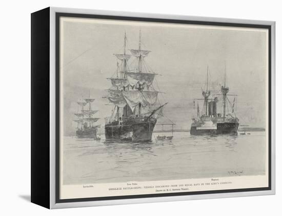 Obsolete Battle-Ships, Vessels Discarded from the Royal Navy by the King's Command-Henry Charles Seppings Wright-Framed Premier Image Canvas