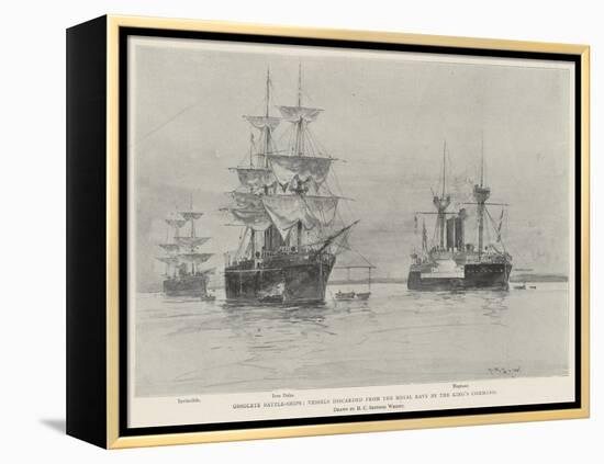 Obsolete Battle-Ships, Vessels Discarded from the Royal Navy by the King's Command-Henry Charles Seppings Wright-Framed Premier Image Canvas