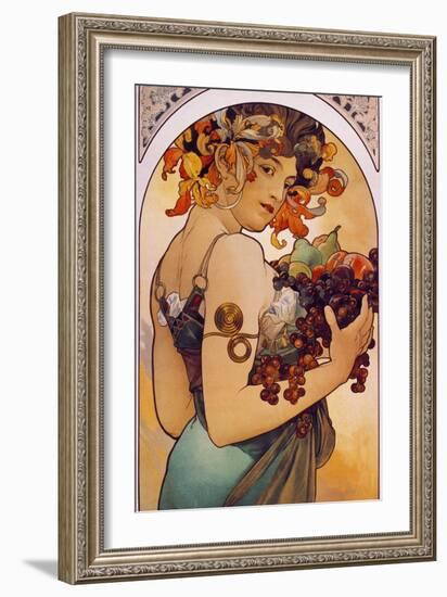 Obst, 1897-Alphonse Mucha-Framed Giclee Print