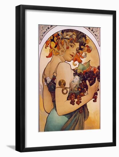 Obst, 1897-Alphonse Mucha-Framed Giclee Print