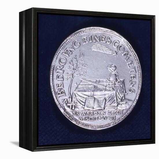 Obverse of a Medal Commemorating the Brilliant Comet of November 1618-null-Framed Premier Image Canvas