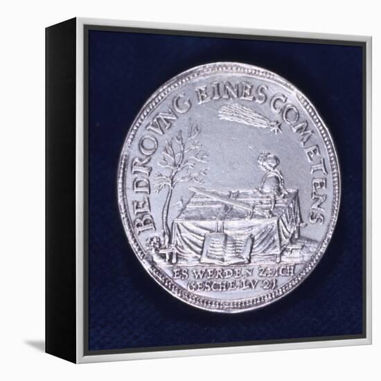 Obverse of a Medal Commemorating the Brilliant Comet of November 1618-null-Framed Premier Image Canvas