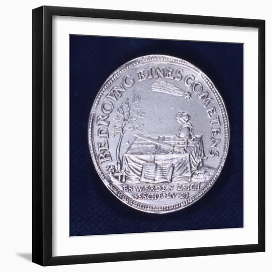 Obverse of a Medal Commemorating the Brilliant Comet of November 1618--Framed Photographic Print