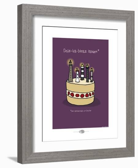 Oc'h oc'h. - Bon anniversaire breton-Sylvain Bichicchi-Framed Art Print