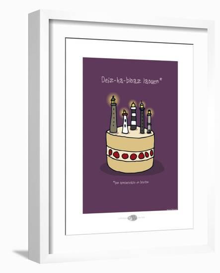 Oc'h oc'h. - Bon anniversaire breton-Sylvain Bichicchi-Framed Art Print